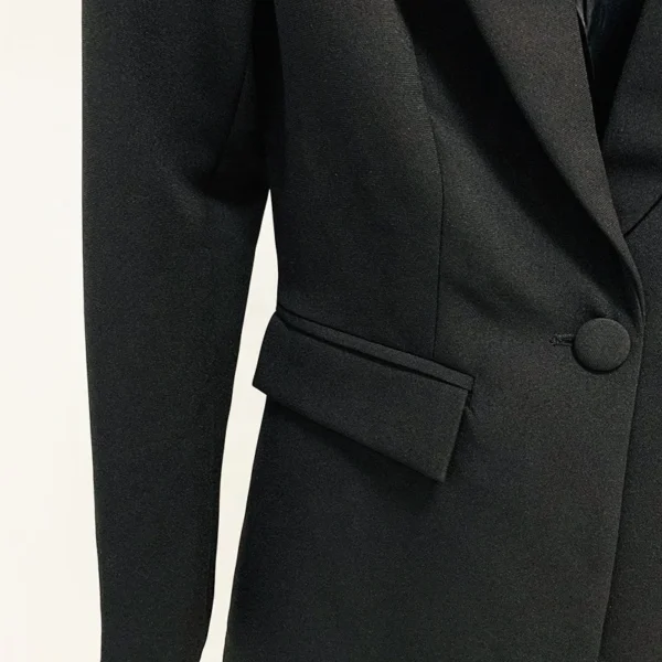 Sleek Single-Breasted Blazer & Slim Fit Pants - Image 6