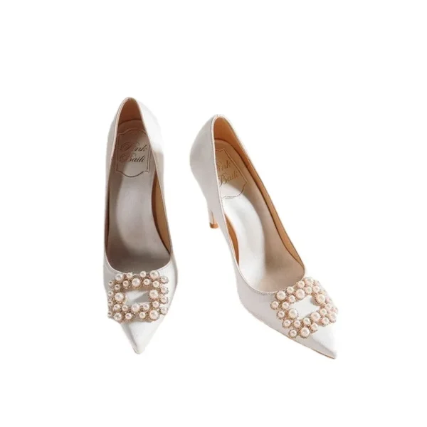 2025 Pearl Red High Heel Pumps Women's Stiletto Heel - Image 4