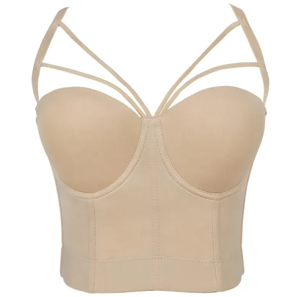 Seductive Cross-Strap Bustier Corset - Image 4