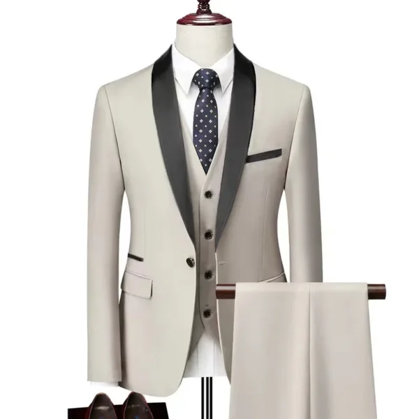 Men's Peaked Lapel Wedding Suit - Image 6