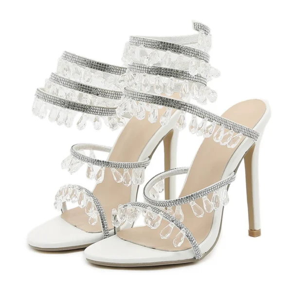 Women's Thin High Heel Sandals Wedding Shoes Banquet Shoes - Image 4