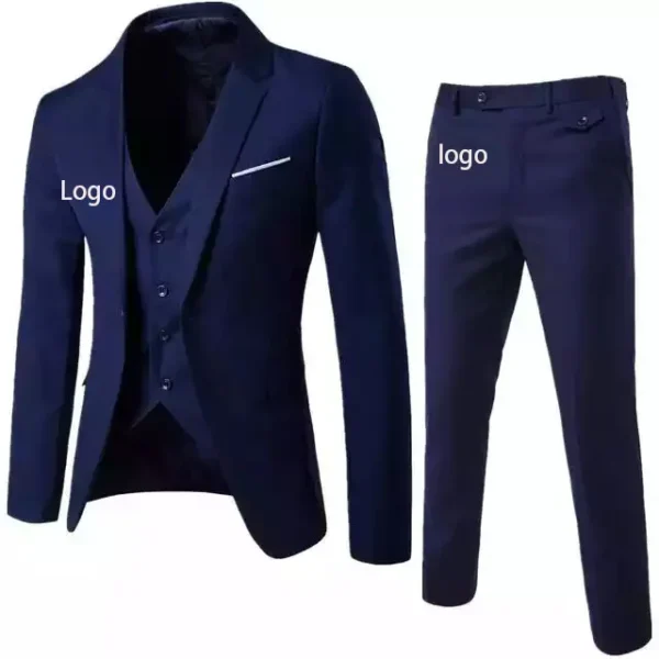 Classic Black 3-Piece Slim Fit Suit - Image 6