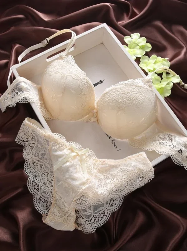 Hot Sale Women Fashion 2 Piece Solid Sexy Underwire Bras - Image 2