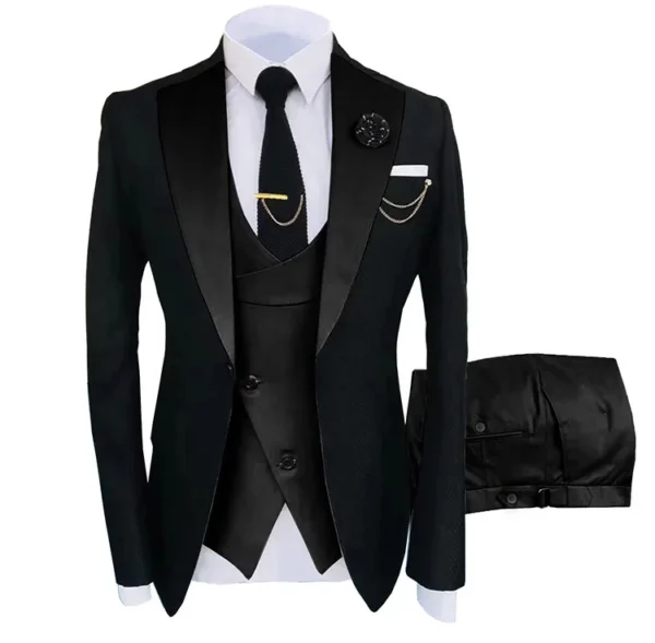 2025 Korean-Inspired Men’s 3-Piece Suit - Image 3
