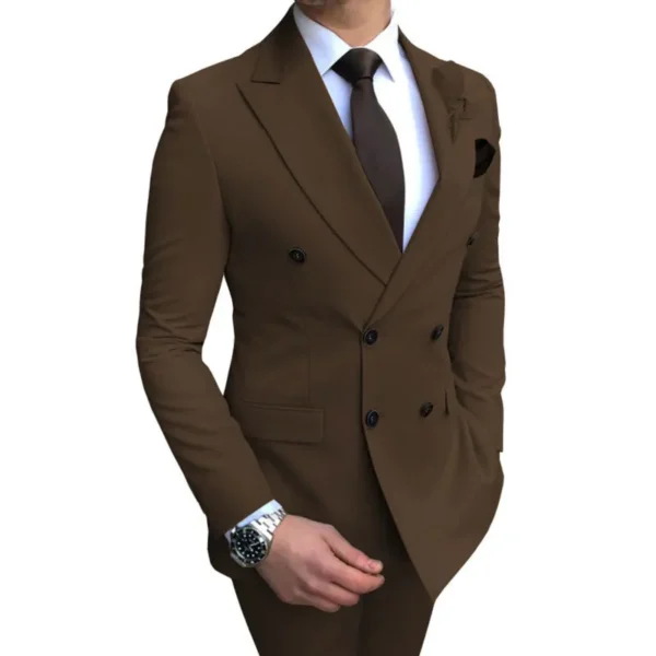 Elegant Two-Button Groom & Business Suit - Image 5