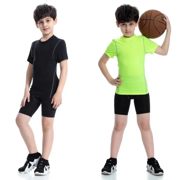 New Custom GYM Wear Compression Child Shirt  Clothing - Image 3