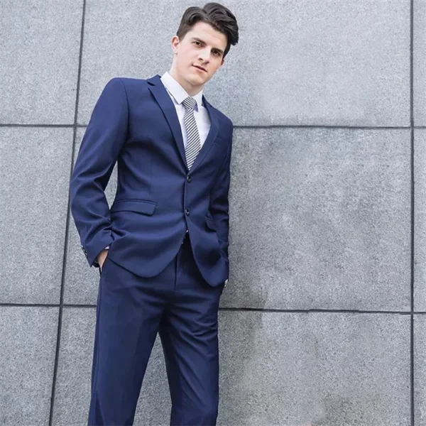Premium Gray-Tan Italian Tuxedo Suit - Image 3