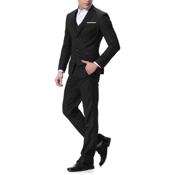 Men's Slim Fit 3-Piece Suit Set Formal & Casual Wear - Image 6