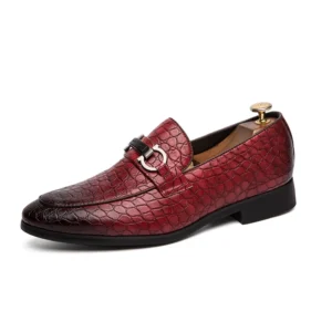 breathable PU leather loafers
