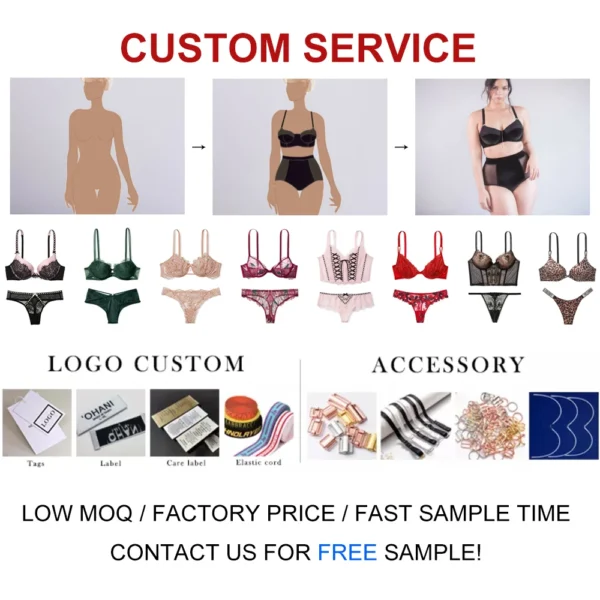 Bra Panties Wholesale Logo Label Custom - Image 4