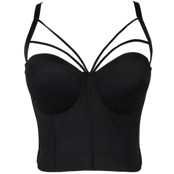 Seductive Cross-Strap Bustier Corset - Image 6
