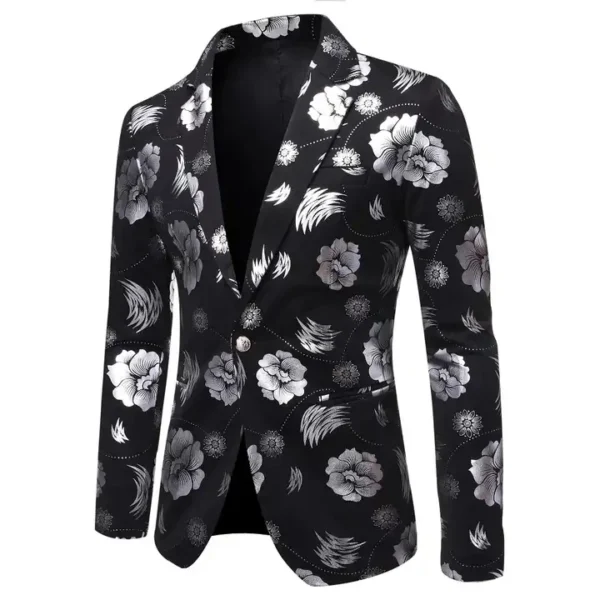 Men’s Slim-Fit Retro Suit Jacket - Image 2