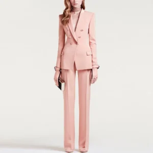 pink women business suits