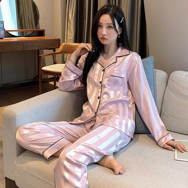 Luxury Satin Sleepwear Set for Women - Image 5