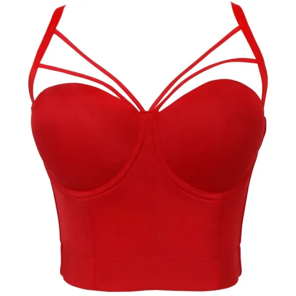 Seductive Cross-Strap Bustier Corset - Image 3