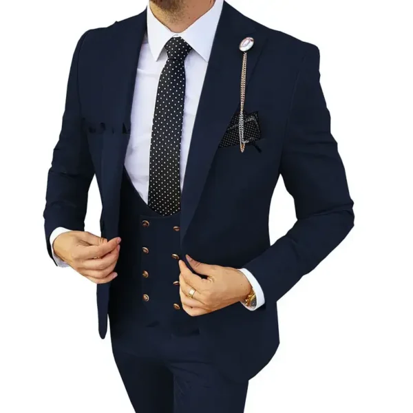 Men's slim fit groom suit wedding Set - Elegant Formal Tuxedo - Image 4