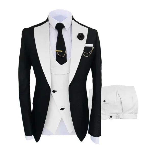 2025 Korean-Inspired Men’s 3-Piece Suit - Image 4
