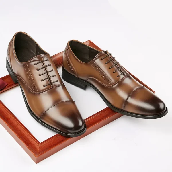 High Quality Handmade Man Genuine Leather Suit Shoes - Image 6