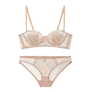 embroidery bra & panty set