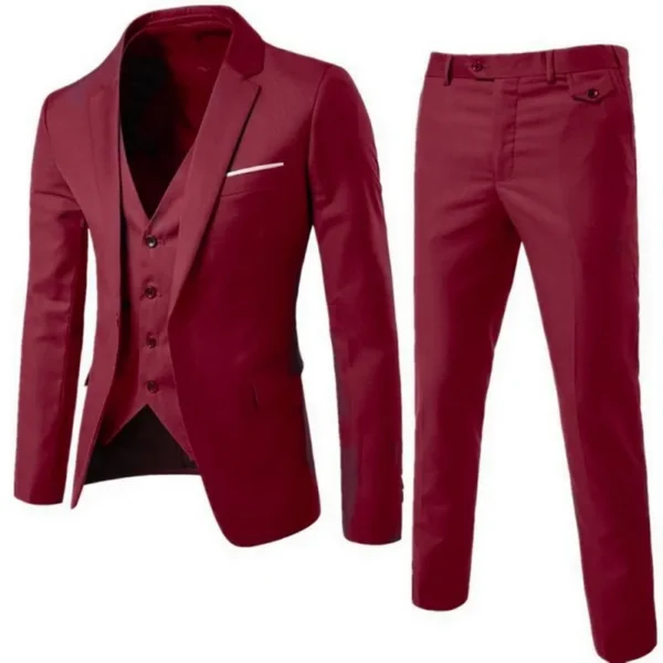Men's 2-Piece Slim Fit Business & Wedding Suit Set - Image 6