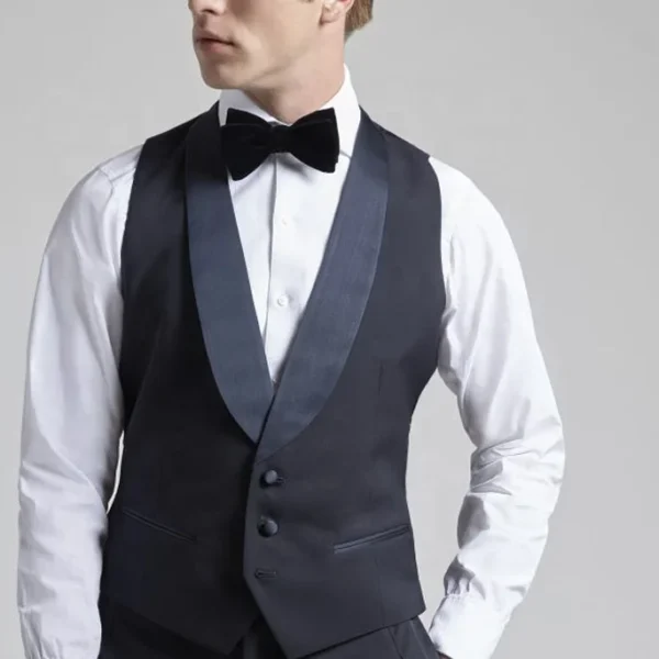 Men's Premium Black Wool 3-Piece Tuxedo Suit - Image 4