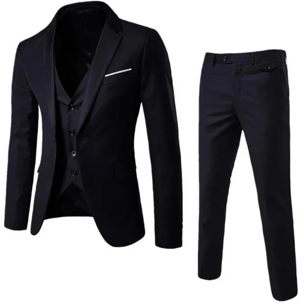 Men's 2-Piece Slim Fit Business & Wedding Suit Set - Image 3