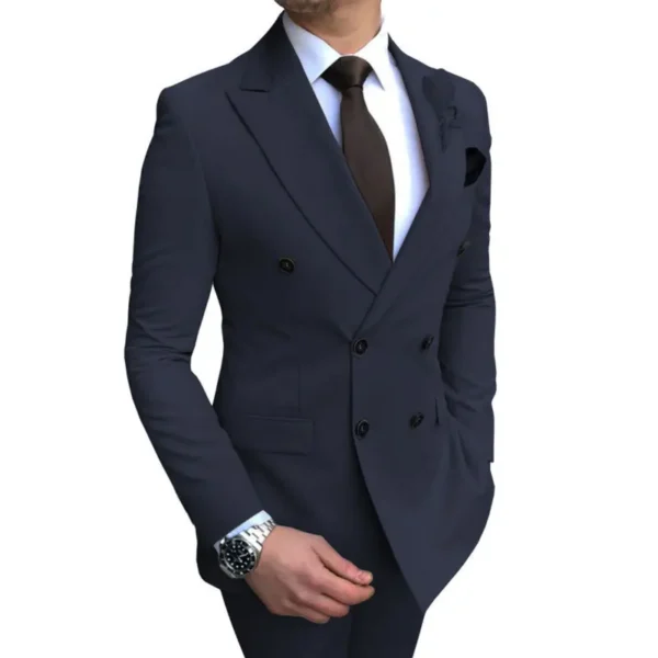 Elegant Two-Button Groom & Business Suit - Image 6