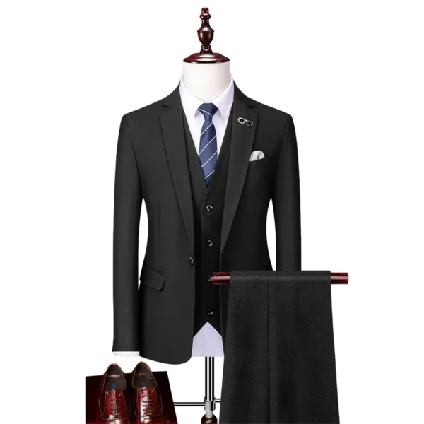 Premium 3-Piece Men's Suit Set - Slim Fit Business & Wedding - Image 6