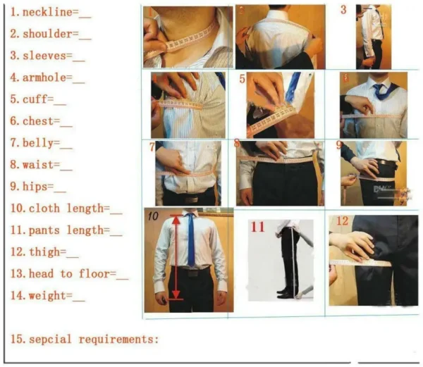 Men's Slim-Fit Wedding Suit Set - Image 4