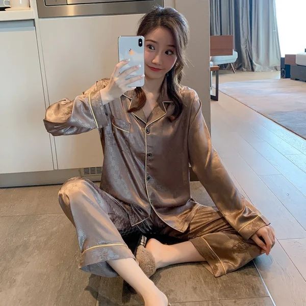 Luxury Satin Sleepwear Set for Women - Image 4