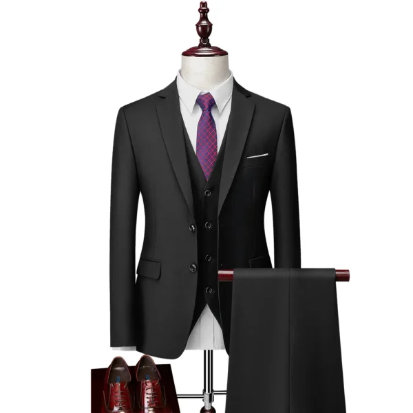 Men's 3-Piece Slim Fit Suit Set - Business Casual - Image 5
