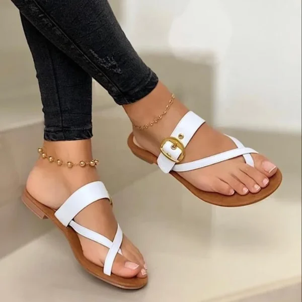 New Fashion Flat Strap Casual Lady Slippers Summer Women's - Image 6