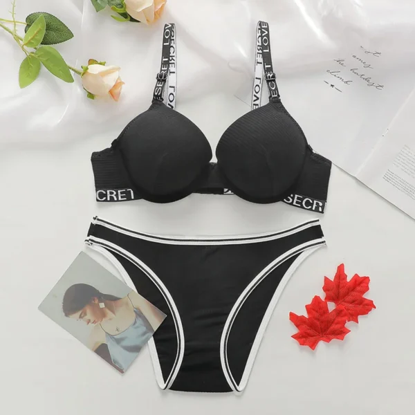 XL Cup Size Gothick Beautiful European American Sexy Bra Set - Image 2