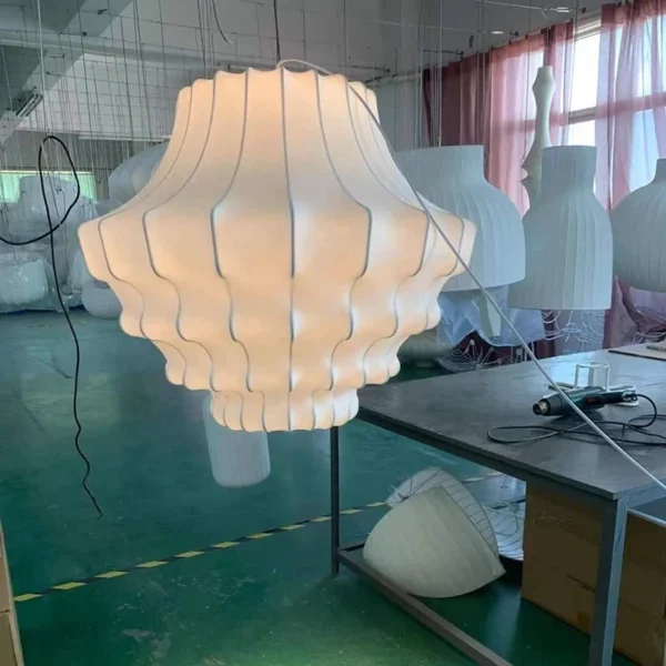Italian silk pendant lights