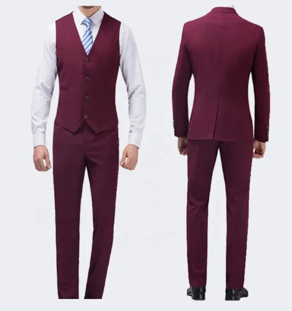 2025 New Arrival Men's 3-Piece Slim Fit Suit Set - Image 3