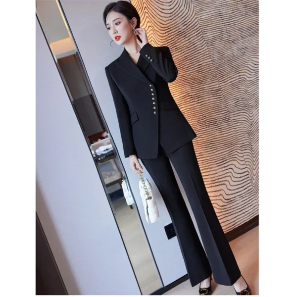 Women Office Button Elegant Business Women Suits - Image 4
