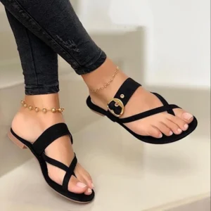 fashion flat strap slippers