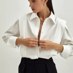 oversized cotton women blouse