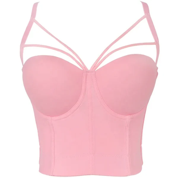 Seductive Cross-Strap Bustier Corset - Image 2