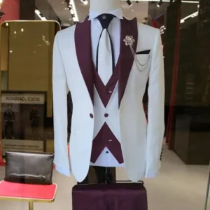 Luxury 3-Piece Groom Wedding Suit Set