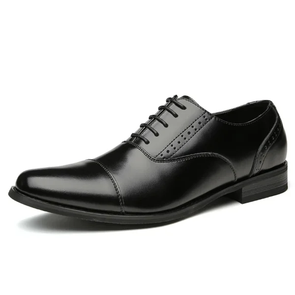High Quality Handmade Man Genuine Leather Suit Shoes - Image 5