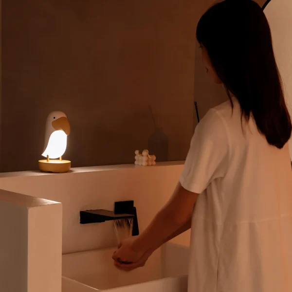 Stepless Dimming Bedside Wood Desk Lamp Decorative - Image 4