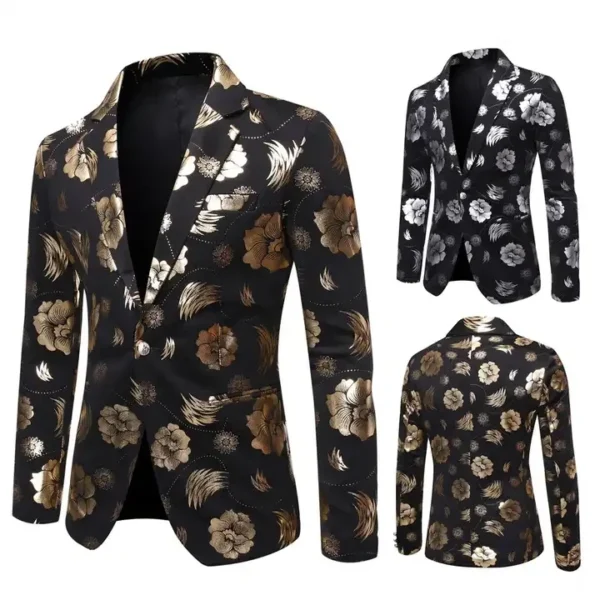 Men’s Slim-Fit Retro Suit Jacket - Image 3
