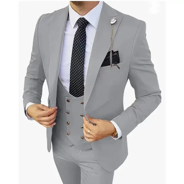 Men's slim fit groom suit wedding Set - Elegant Formal Tuxedo - Image 6