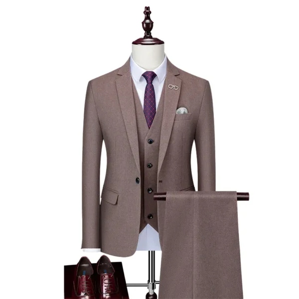Premium 3-Piece Men's Suit Set - Slim Fit Business & Wedding - Image 2