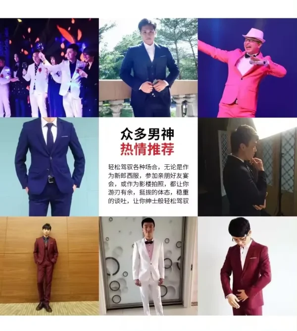 Luxury 3-Piece Slim Fit Wedding Suit - Image 5