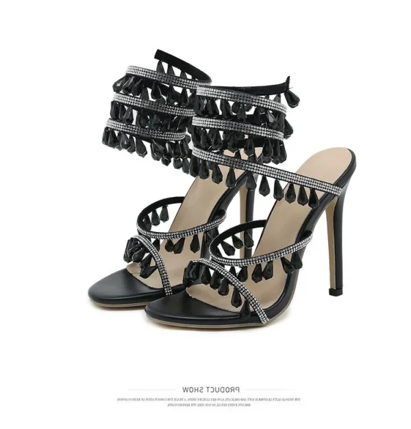 Women's Thin High Heel Sandals Wedding Shoes Banquet Shoes - Image 5