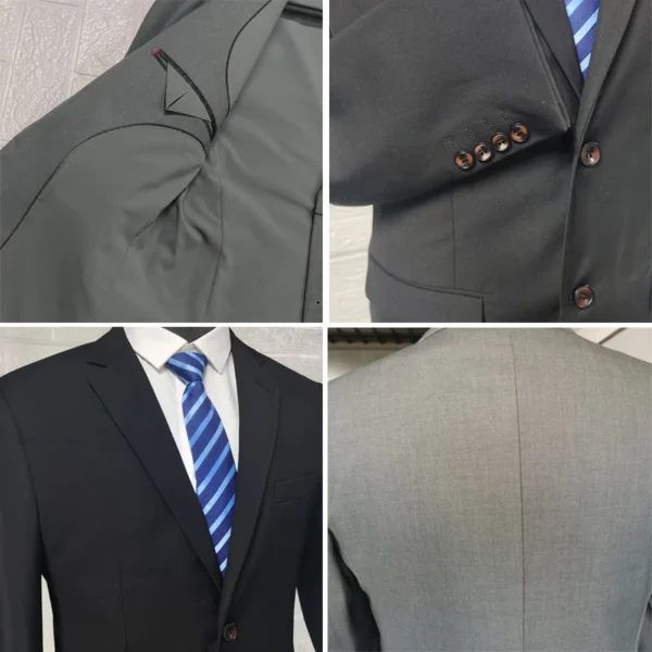 Premium Gray-Tan Italian Tuxedo Suit - Image 5