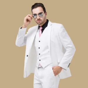 white slim fit tuxedo