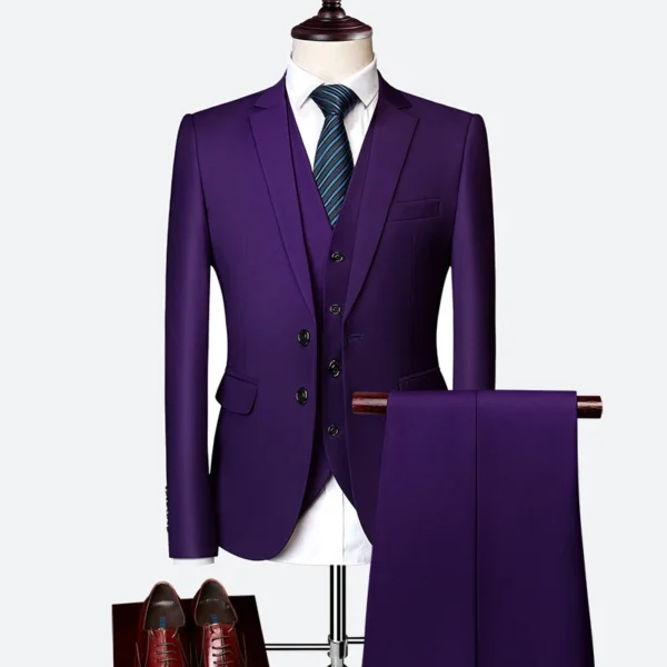 Premium Gray-Tan Italian Tuxedo Suit - Image 2